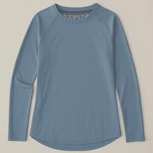 ClimateRight by Cuddl Duds Long Sleeve Top L Blue Base Layer Lightweight Stretch